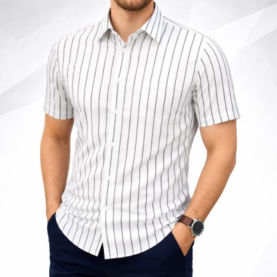 Men's Half Sleeve Striped Shirt