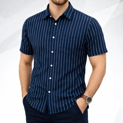 Men's Half Sleeve Striped Shirt