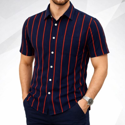 Men's Half Sleeve Striped Shirt